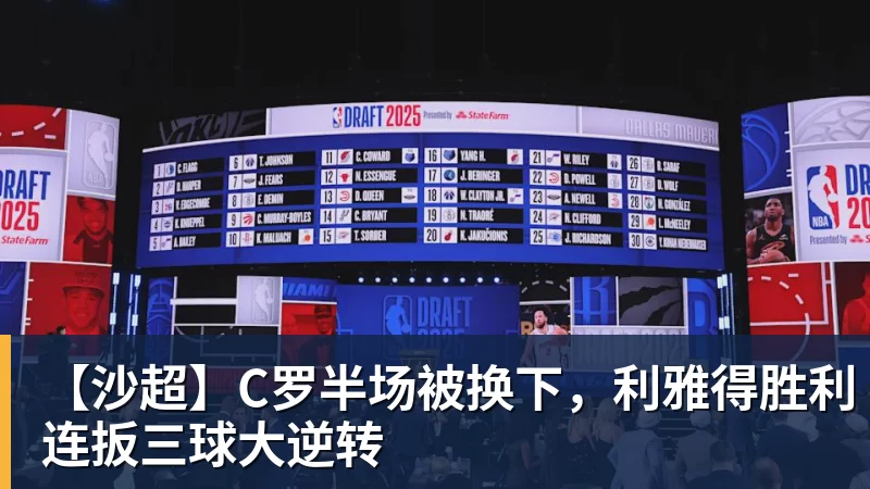 完美体育网址【沙超】C罗半场被换下，利雅得胜利连扳三球大逆转